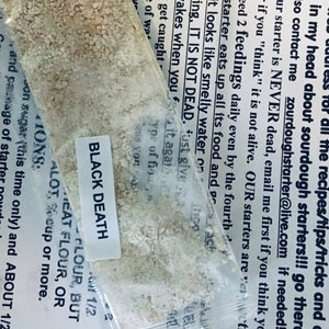 Black Death Sourdough Starter YEAST, 400 Year-Old History ACTIVE SOUR european new