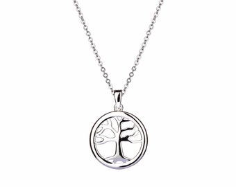 Tree Of Life Necklace For Women. Sterling Silver Jewellery. Gift Box, Gift Card and Bag