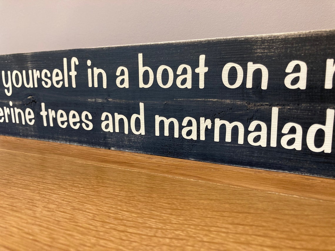 Picture Yourself In A Boat On A River Sign Vintage Old Style Etsy