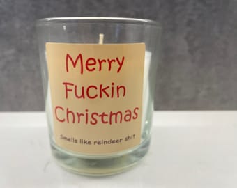 Merry Fuckin Christmas Candle, Funny Gift, Funny Candle, Funny rude joke gift, Funny gift for friends,  gift for a colleague secret Santa