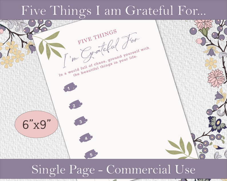 Download Daily Gratitude Page Color and B&W KDP Interior Template ...