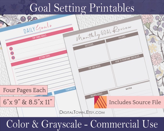 Goal Setting Printable Kdp Interior Template For Low Content Etsy Goal Setting Printable Kdp Interior Template For Low Content Etsy