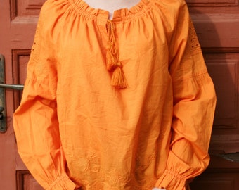 indian cotton peasant blouses