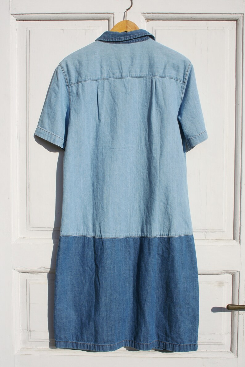 Embroidered Denim Dress XS Lightwash Denim Shirtdress Etsy
