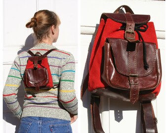 mini backpack red