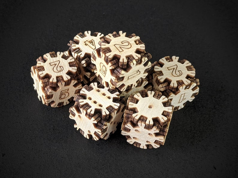 Wooden DnD dice set of 8 DIY D6 dice set for tabletop gaming Etsy