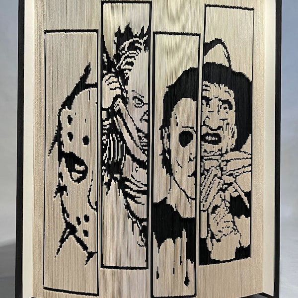 horror character book folding pattern