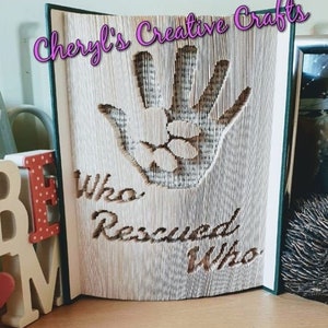 Who Rescued Who Book Fold Pattern