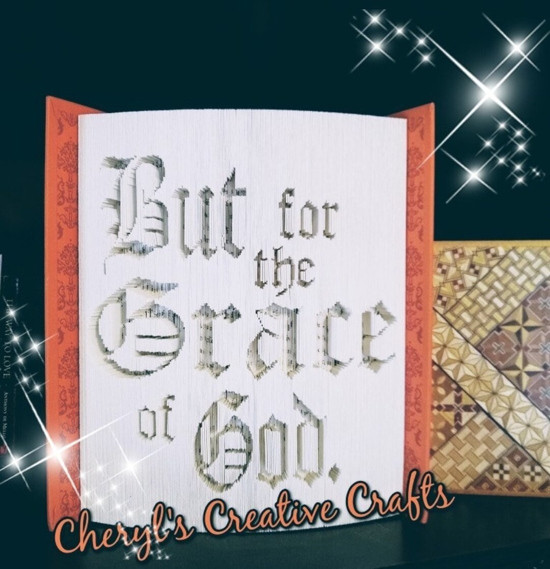 But for the Grace of God Book Fold Pattern - Etsy