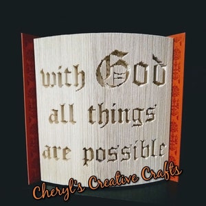 With God All Things Are Possible Book Fold Pattern