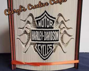 Harley Davidson Inspired Flames Book Fold Pattern