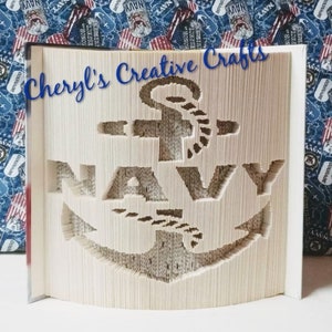 US Navy Anchor Military Book Fold Pattern