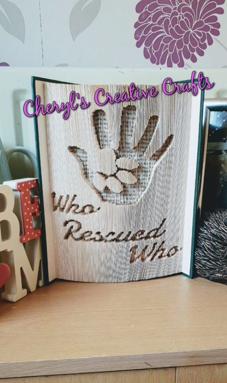 Who Rescued Who Book Fold Pattern Who Rescued Who Book Fold Pattern