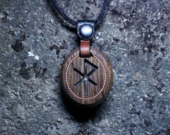 Love Viking Rune Pendant With Glowing, Rune necklace, Norse necklace, Rune nordic necklace