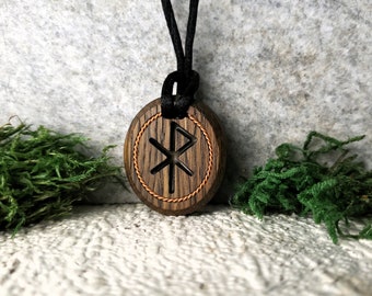 Love Viking Rune Pendant With Glowing, Rune necklace, Norse necklace, Rune nordic necklace