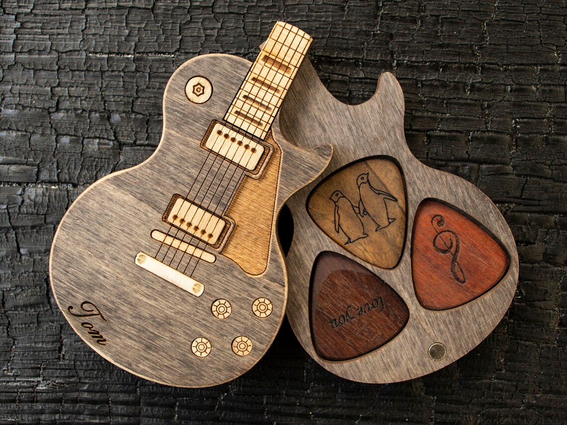 Guitar picks Personalized pick Gift for Him Fathers day Etsy