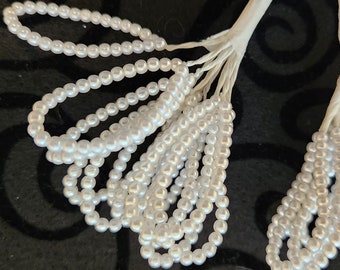 36 Piece Lot Vintage Pearl Loop Sprigs ~ DISCOUNTED ~ Bridal Pearl Sprays ~ DIY Bouquet Accents ~ 1990s ~ LOT 41 ~ Craft Wedding Supplies