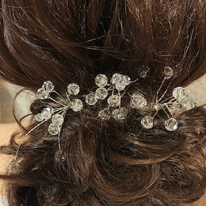 SAMPLE SALE ~ 3 Large Clear Swarovski Crystal Hair Sticks ~ Hair Pins ~ Bride ~ Wedding ~ Party ~ Prom ~ WAS 128.00 ~ Lot #17