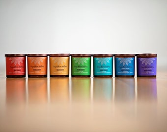 Chakra Candles for gifts, meditation & healing