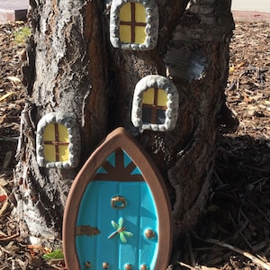 Garden Fairy Door with 4 windows