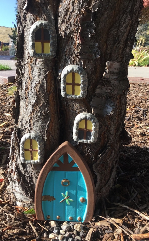 Garden Fairy Door With 4 Windows - Etsy
