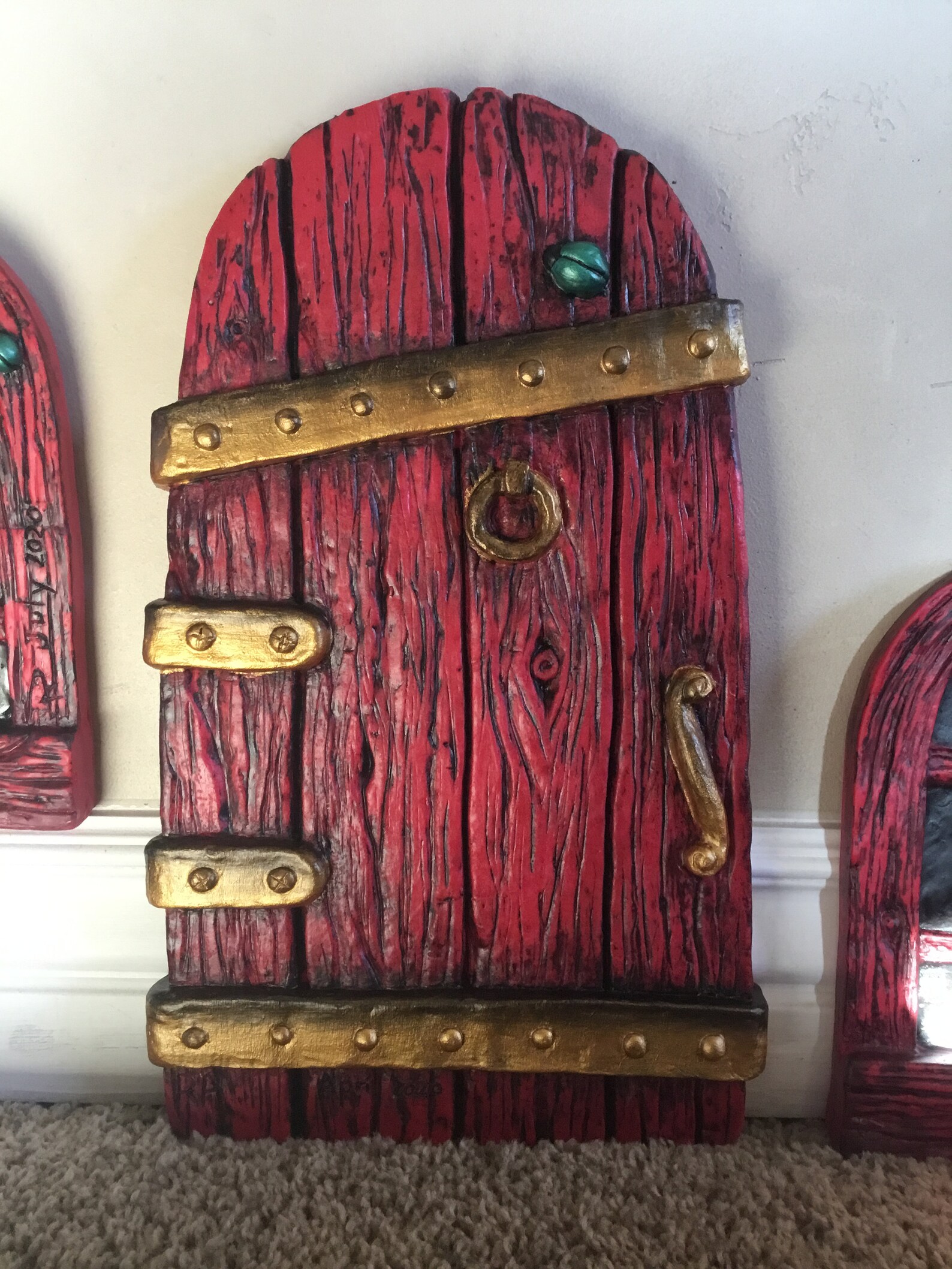 Large Fairy Doors and Windows, Garden, Gnome Door. 14” Tall With 2 ...