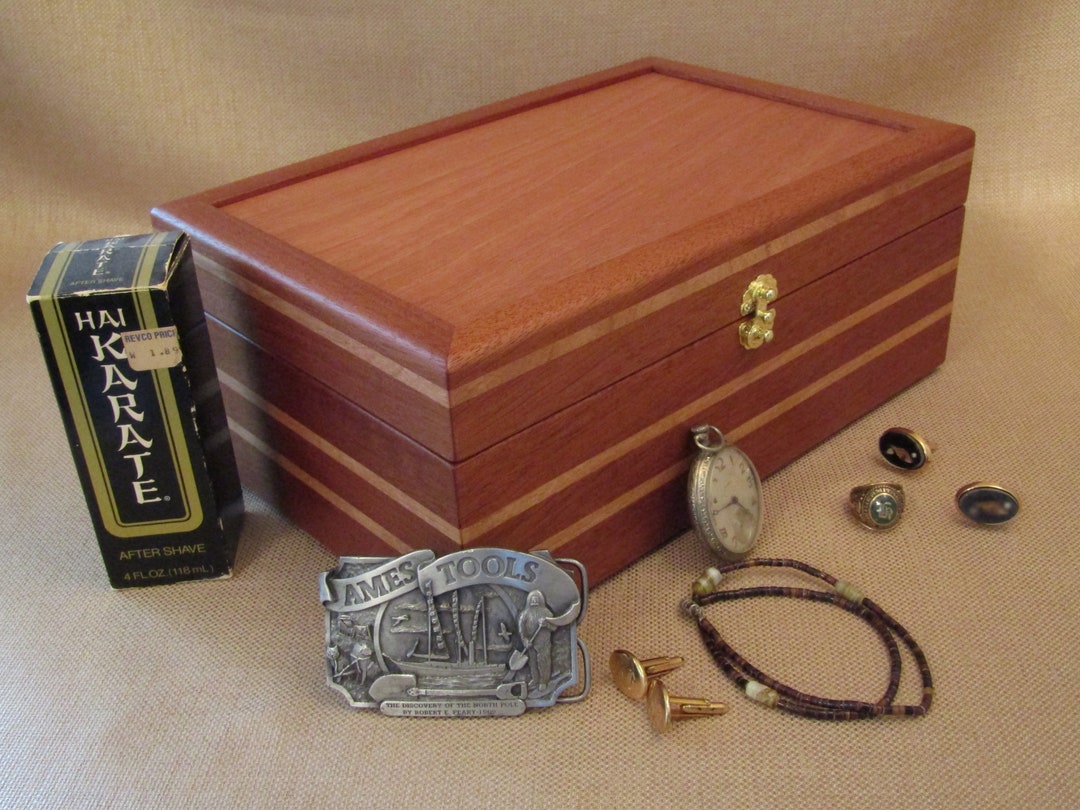 Fine Wooden Valet Box With Hinge Lid Handmade From Exotic Wood Etsy