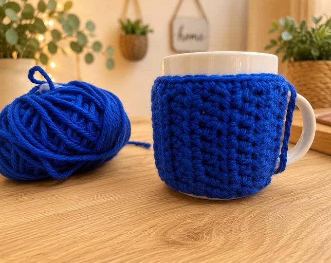 Crochet wool mug cozy, mug wrap, mug protector, mug cover, cheap gift, crochet home decor