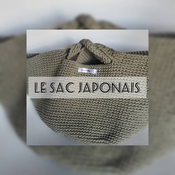 Sac crochet Japonais Tote bag sac panier sac à main fermeture japonaise