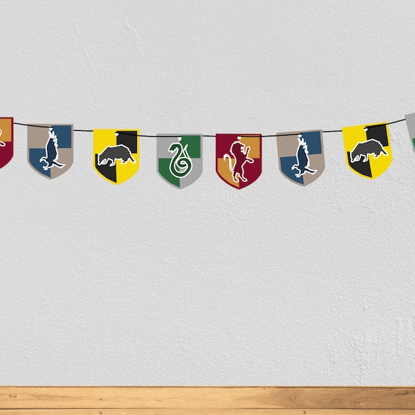 Instant Download Hogwarts House Crests Decorations