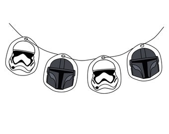 Descarga instantánea "Las decoraciones de fiesta mandalorian"