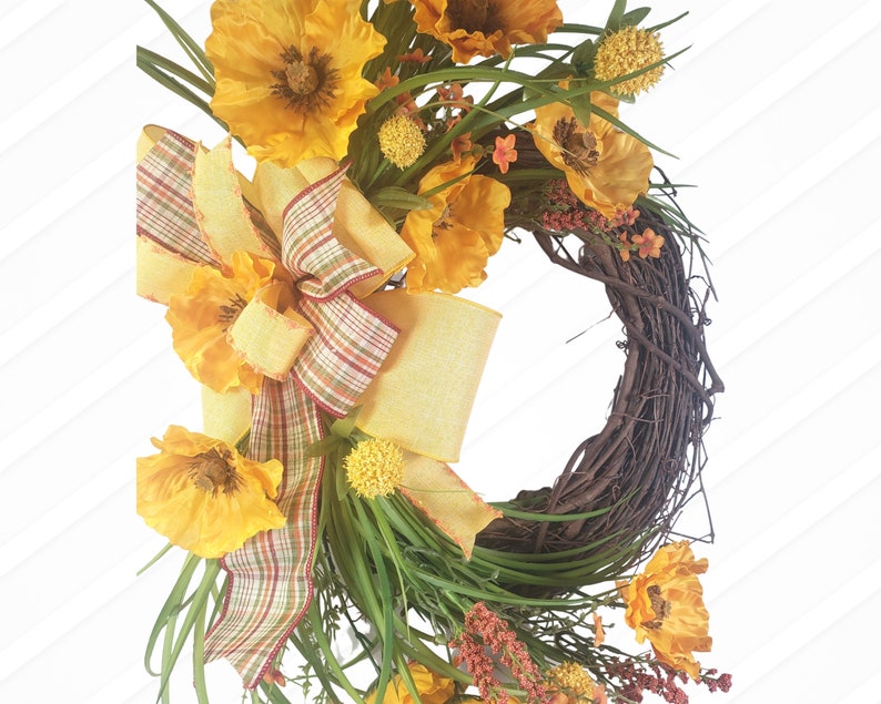 Golden Fall Wreath, Harvest Wreath image 4