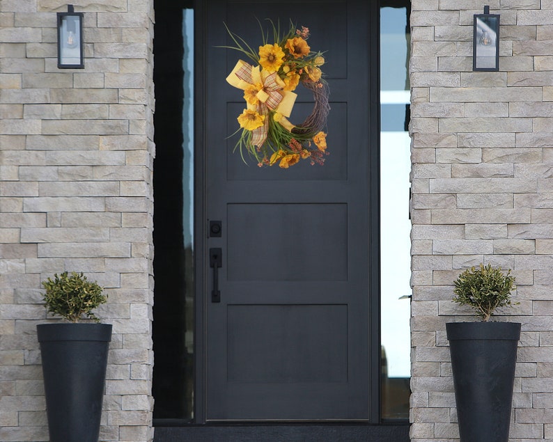 Golden Fall Wreath, Harvest Wreath image 6