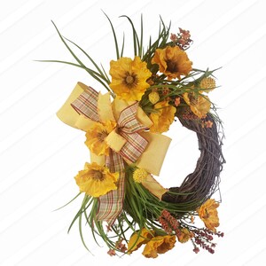 Golden Fall Wreath, Harvest Wreath image 1