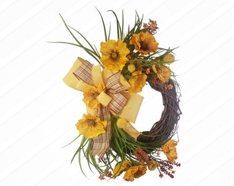 Golden Fall Wreath, Harvest Wreath