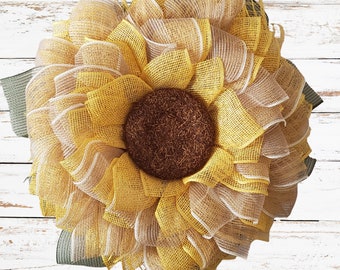 Sunflower  Wreath, Summer Wreath, Door Hanger