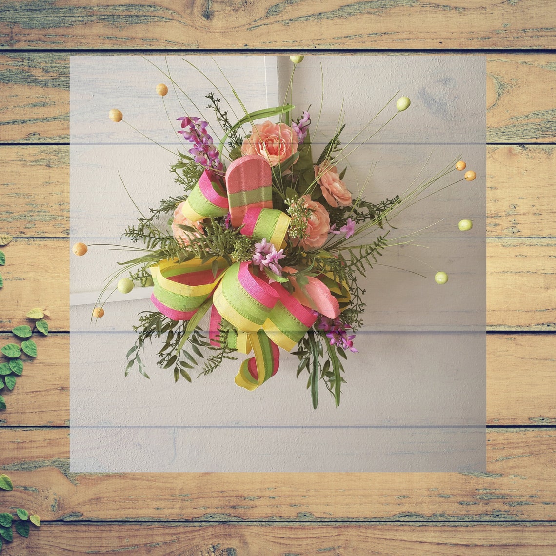 Floral Frame Door Hanger Arrangement Etsy