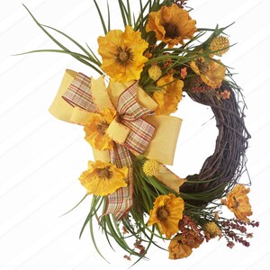 Golden Fall Wreath, Harvest Wreath image 5