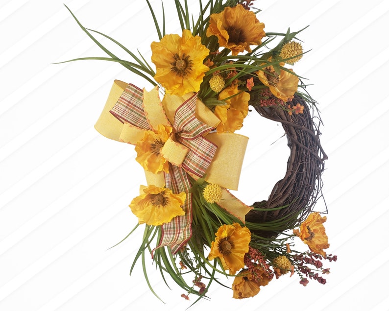 Golden Fall Wreath, Harvest Wreath image 5