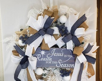 Winter Faith Christmas Wreath