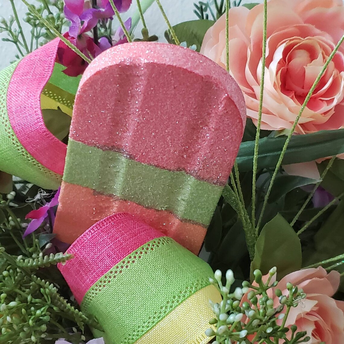 Floral Frame Door Hanger Arrangement Etsy