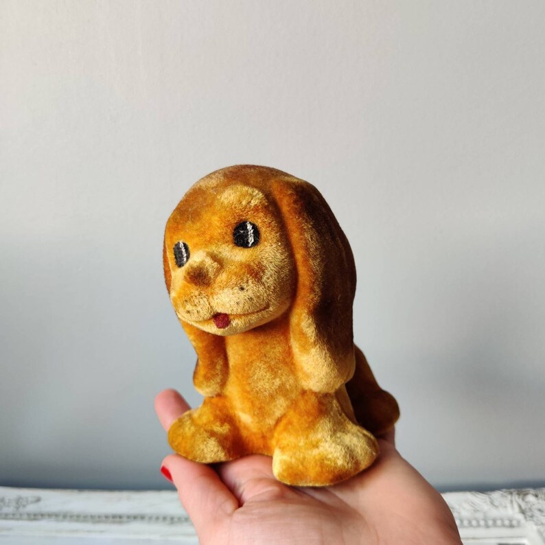 Vintage Flocked Foam Rubber Dog Puppy Toy Late 70s Early Etsy