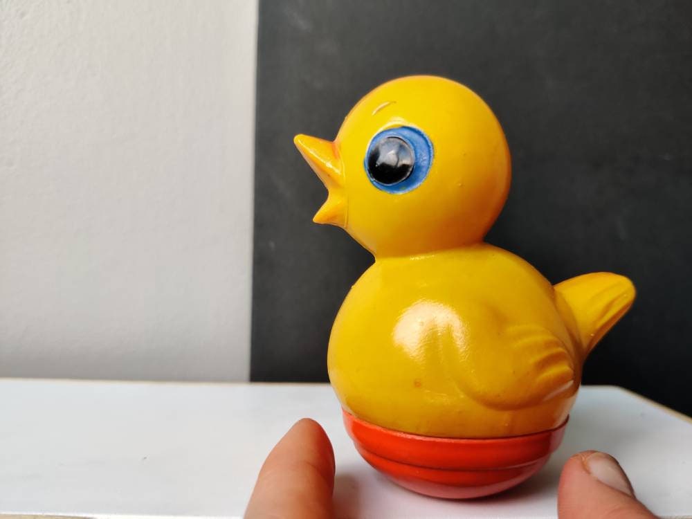 Very Rare Celluloid Vintage Soviet Bird Chick Roly-Poly Toy | Etsy