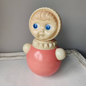 Nevalyashka Roly Poly Musical Doll Toy – Large, 26 cm / 10.2 in, Vintage Original 1980s Russian USSR Collectible