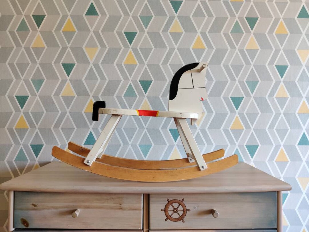 Rocking Objects Vintage Soviet Small Wooden Rocking Horse. Beautiful Design, Beautiful ...