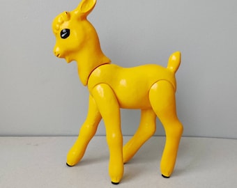 Rare Celluloid Plastic Goat, Soviet Era, Vintage Collectible Toy, Russian, Cute and in Perfet Vintage Condition, Collector's piece
