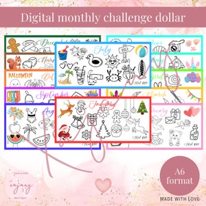 Dollar English monthly savings challenge