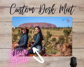 Customizable Desk Mat, Personalized Desk Mat, Gift for Travel Lover, Gift for Artists, Gamer Gift, Custom Photo Desk Mat