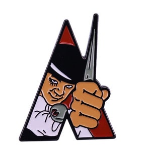 A Clockwork Orange Pin, Stanley Kubrick Pin, Horror Film Pin, Movie Lover Pin, Halloween Enamel Pin, Gift for Horror Film Fan