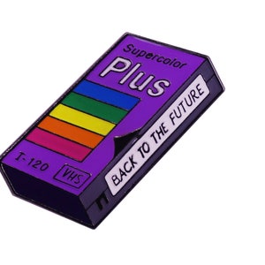 Powrót do przyszłości VHS Pin, prezent dla miłośników filmów, klasyczny film z lat 80. Pin, hołd dla Roberta Zemeckisa Pin, emaliowana szpilka science fiction